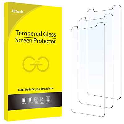 JETech Protector de Pantalla para iPhone 12/12 Pro 6,1 Pulgadas, Vidrio Cristal Templado, 3 Unidades