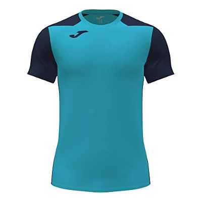 Joma Camiseta Manga Corta Record II Turquesa flúor Marino, L