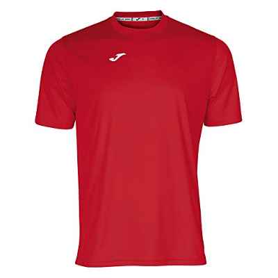 Joma Combi - Camiseta de Manga Corta, Hombre, Rojo, S