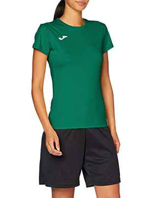 Joma Combi Woman M/C Camiseta Deportiva para Mujer de Manga Corta y Cuello Redondo, Verde (Green), 2XS