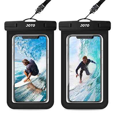 JOTO 2 uds. Bolsa Estanca Móvil Universal, IPX8 Funda Impermeable para iPhone 11 Pro MAX/XS/XR/X/8, Galaxy Note10+/S20 Ultra/S20+/S10e, Huawei Xiaomi BQ hasta 6,9" Diagonal -Negro