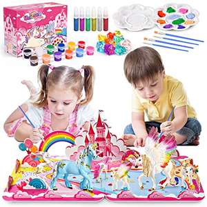 Juguete Kit Pintura Niños. Rompecabezas 3D Castle Playmat, Unicornios manualidades