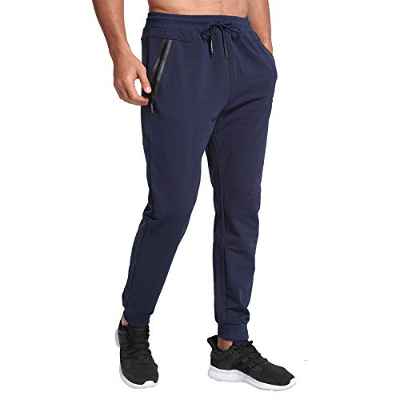 JustSun Pantalon Chandal Hombre Ropa Deportiva Jogger Hombre Pantalones Running Deporte Azul L