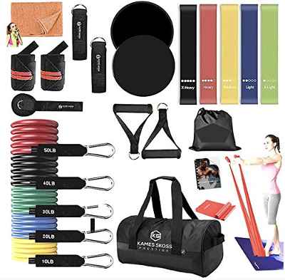 kames skoss prestige - Bandas de Resistencia,Banda de Ejercicio, Banda elástica,Juego de Bandas de Resistencia 23 PCS, Banda de Fitness para Todo el Cuerpo y Entrenamiento de alergias(Kit)