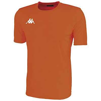 Kappa Camiseta Rovigo Manga Corta, Hombre, Naranja/Blanco, 3XL