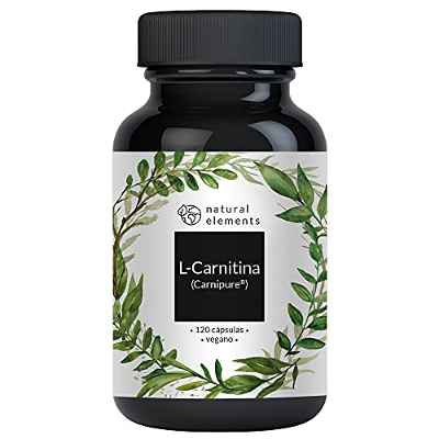 L-Carnitina 2000mg - Primera calidad: Carnipure® de Lonza - 120 cápsulas - Probado en laboratorio, alta dosificación, vegano