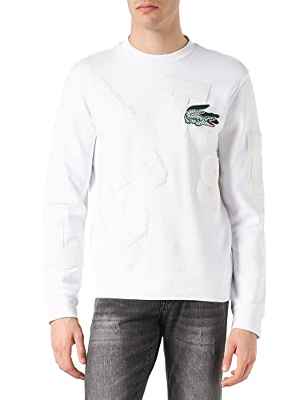 Lacoste SH2070, Sudadera Hombre, Blanco (Blanc), M