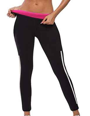 LaLaAreal Mujeres Pantalones Deportivos Cintura Alta Leggins Elásticos Fitness Bolsillos Yoga Correr Capri