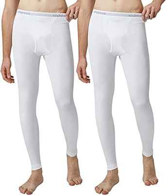 LAPASA Mallas Termicas Hombre Pantalon Termico Invierno Calzoncillos Largos Termicos Ligero (Pack 2) Thermoflux 100 M10 M Blanco (Pack de 2)