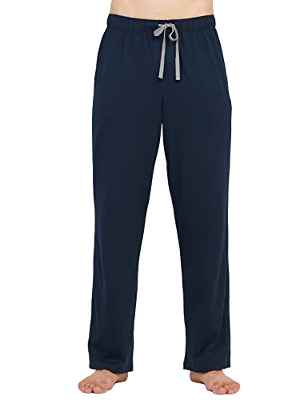 LAPASA Pantalon Pijama Hombre Invierno Pijama Algodon Pantalon Pijama Hombre Largo M23A1 L Azul Marino