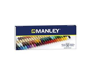 Lapices cera manley caja de 50 colores surtidos