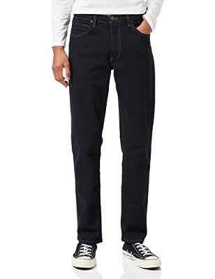 Lee Brooklyn Straight Hombre Pantalones Vaqueros, Blue Black, 34W / 32L