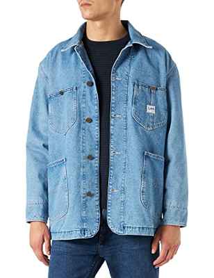 Lee Loose Loco Jacket Chaqueta Vaquera, Vintage Stone, Medium de los Hombres