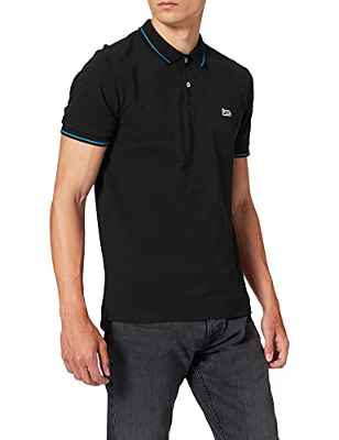 Lee Pique Polo Camiseta, Hombre, Negro (Black 01), S