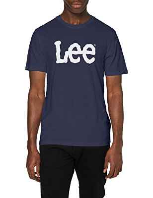 Lee Wobbly Logo tee Camiseta, Azul (Navy Drop EE), XX-Large para Hombre