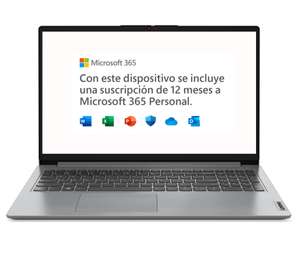 Lenovo IdeaPad 1 Gen 7 - Ordenador Portátil 15.6" FullHD (AMD 3020e, 4GB RAM, 128GB SSD, AMD Radeon Graphics, Windows 11 Home