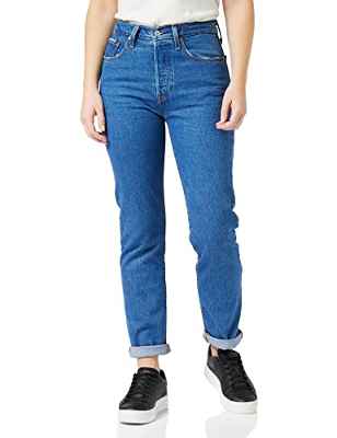 Levi's 501 Crop Jazz Pop Hose, Med Indigo-Worn IN, 29W / 28L para Mujer