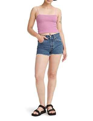 Levi's 501 Original Shorts Pantalones cortos vaqueros Mujer Salsa Halfway (Azul) 32 -