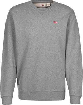 Levi's Crew Sudadera, Chisel Grey Heather, L para Hombre