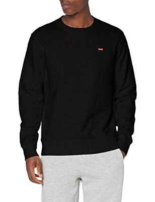 Levi's Crew Sudadera, Negro Mineral, L para Hombre