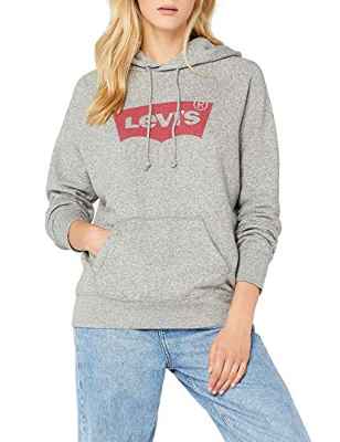 Levi's Graphic Sport S Sudadera con Capucha, Hoodie Housemark Smokestack Htr, XXS para Mujer