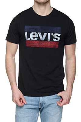 Levi's Graphic Sportswear Logo Camiseta, Negro (Beautiful Black), S para Hombre