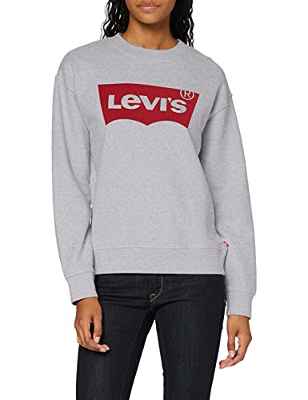 Levi's Graphic Standard Crewneck Sudadera Mujer Grey Heather (Gris) S