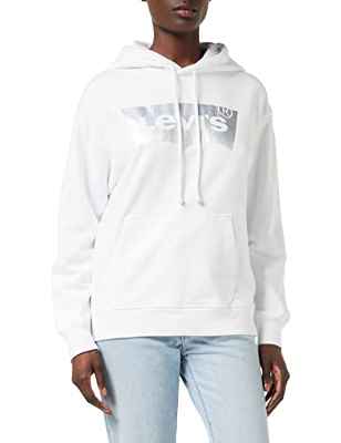 Levi's Graphic Standard Hoodie Sweatshirt, Rainbow Gradient BW White+, M para Mujer