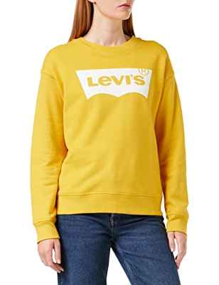 Levi's Graphic Standard Sweatshirt, Crew Seasonal BW Old Gold, S para Mujer