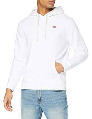 Levi's Hoodie Sudadera con Capucha, White +, XXL para Hombre