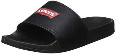 Levi's June Batwing, Sandalias Planas Hombre, Black Normal, 43 EU