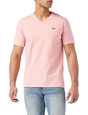 Levi's Original HM Vneck Silver Pink Camiseta, Color Rosa Plateado, L para Hombre