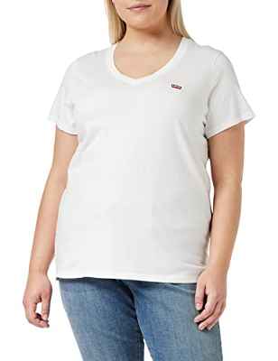 Levi's PL V Neck tee Bright White Camiseta, Blanco Brillante, XXL para Mujer