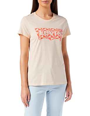 Levi's The tee Geo BW Fill Peach Puree Camiseta, XL para Mujer