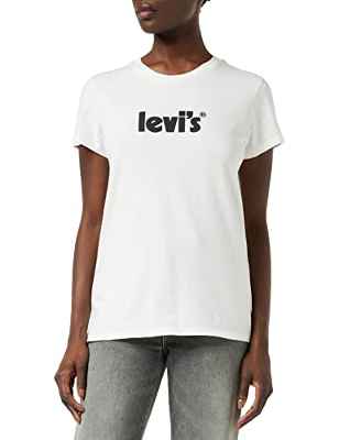 Levi's The tee Seasonal Poster Logo SU Camiseta, Neutral (1755), XL para Mujer