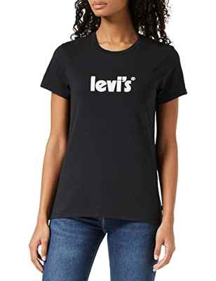 Levi's The tee Seasonal Poster Logo T2 Camiseta, Black (1756), L para Mujer