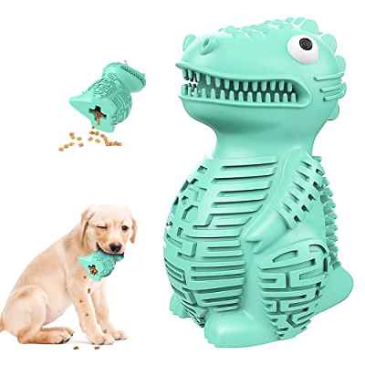 Lewondr Juguete Masticable para Perros Pequeños y Medianos, Alimentador para Morder con Forma Cocodrilo Caucho Duradero, Juguete para Mascota Interactivo Limpieza de Dientes Entrenamiento, Menta Verde