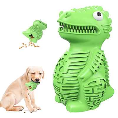 Lewondr Juguete Masticable para Perros Pequeños y Medianos, Alimentador para Morder con Forma Cocodrilo Caucho Duradero, Juguete para Mascotas Interactivo para Limpieza de Dientes Entrenamiento, Verde