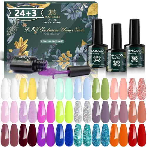 Lote 27 esmaltes semipermanentes de Uñas en Gel UV LED