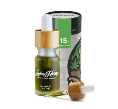 Lucky Hemp - Aceite Premium 15% - Producido suavemente - Proceso patentado - 10 ml