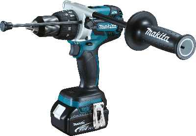 MAKITA DHP481RTJ Llave de impacto 18 W, 18 V, Negro, Turquesa con 2x Batería 5,0 Ah