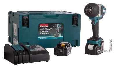 MAKITA DTW1002RTJ Llave de Impacto de batería de 18V Litio-Ion con 1.000 NM de par de apriete, con Motor BL sin escobillas, Azul