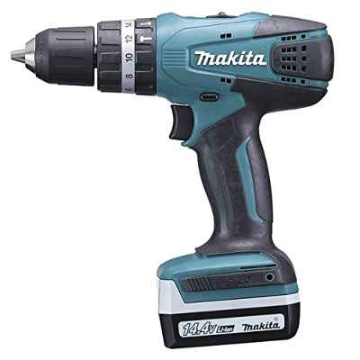 Makita HP347DWE Taladro Percutor A Bateria 14.4V Litio-Ion 1.1 Ah 14.4 W, 14.4 V, Negro, Verde, Plata 0