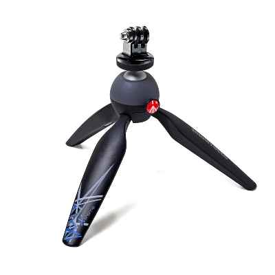 Manfrotto Pixi Xtreme - Mini trípode con adaptador para GoPRO, negro