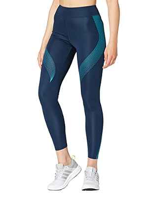 Marca Amazon - AURIQUE Bal181la18 - leggings deporte mujer Mujer, Azul (Dress Blue/Barrier Reef), 36, Label:XS