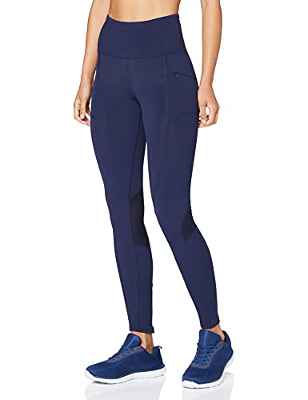 Marca Amazon - AURIQUE Leggings de Deporte Térmicos Mujer, Azul (Navy), 38, Label:S