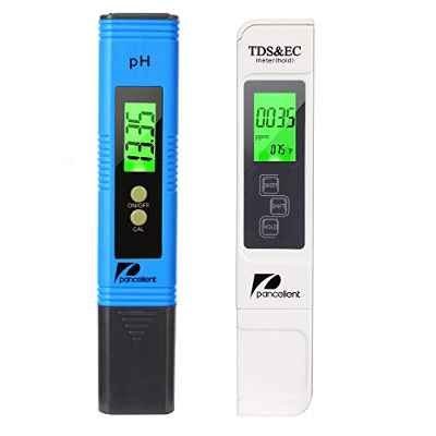 Medidor de prueba de calidad del agua Pancellent TDS pH EC Temperatura 4 en 1 conjunto (azul)