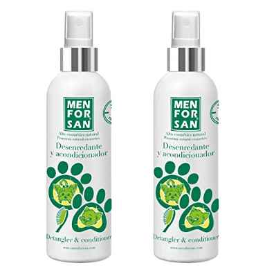 MENFORSAN Desenredante y Acondicionador Perros y Gatos 125 ml, Pack de 2 Unidades