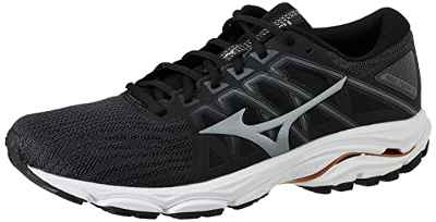 Mizuno Wave EQUATE 6, Zapatillas de Running Hombre, Ebony/Silver/OCopper, 45 EU