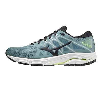 Mizuno Wave EQUATE 6, Zapatillas de Running Hombre, Smoke Blue/Ebony/NeoLime, 44 EU